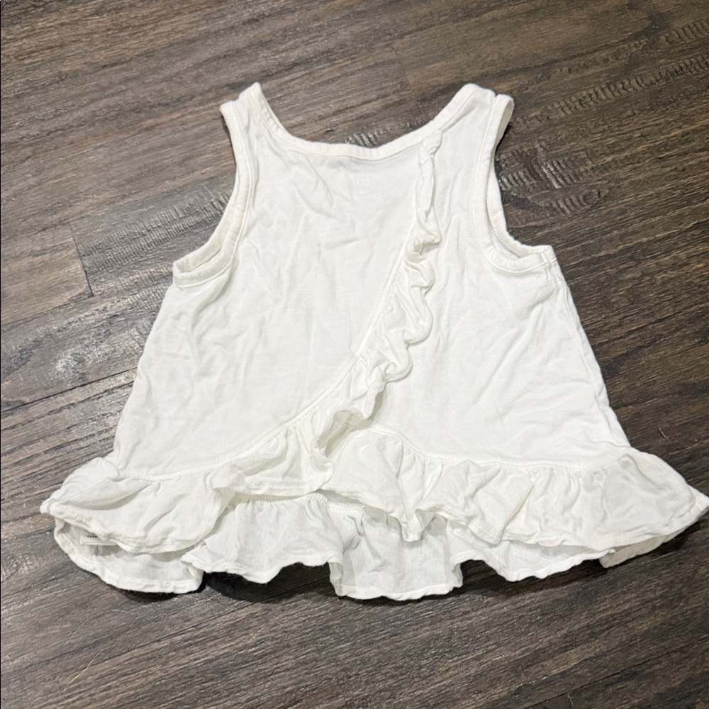 Gap-White Ruffle Hem Tank Top - Picture 2 of 2